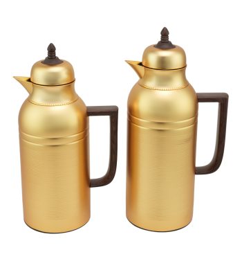 Tea & Coffee Vacuum Flask Set 2Pcs 1.75L – Gold Mat - 008 01