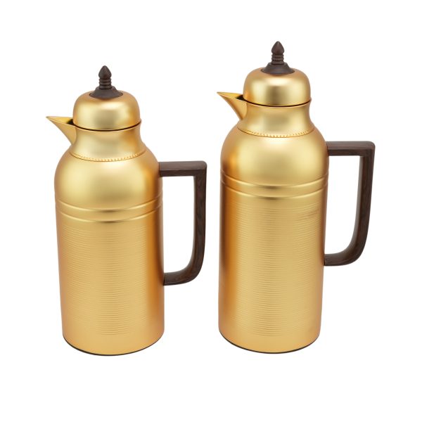 Tea & Coffee Vacuum Flask Set 2Pcs 1.75L – Gold Mat - 008 01