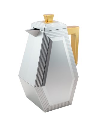 Geometric Tea & Coffee Vacuum Flask Set 2Pcs 1.4L Silver - 016 02