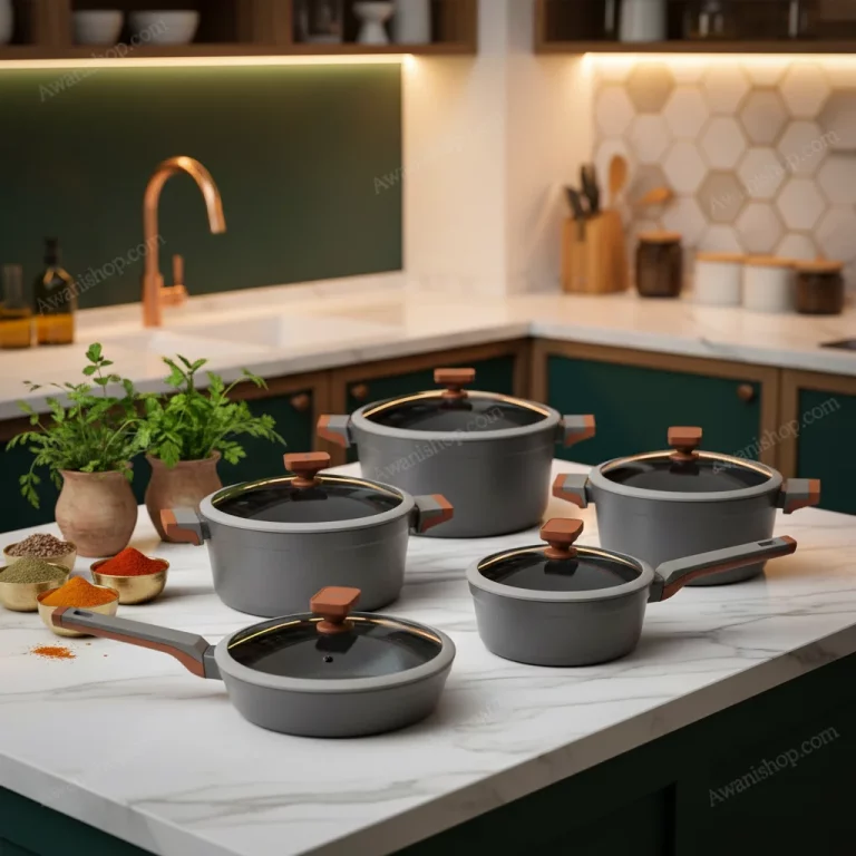 12 Pcs Granite Non-Stick Cookware Set — Busy households