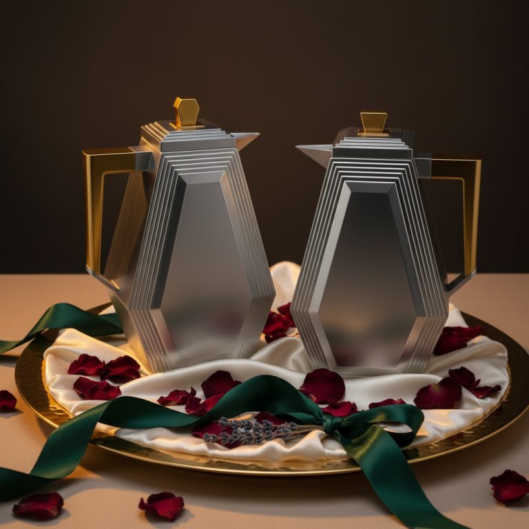 Geometric Tea & Coffee Vacuum Flask Set 2Pcs 1.4L — Gift Giving