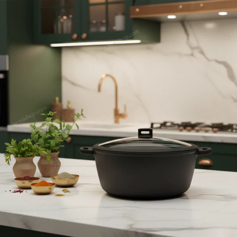 Black Granite Non-Stick Casserole 41 cm — Health-Conscious Cooking