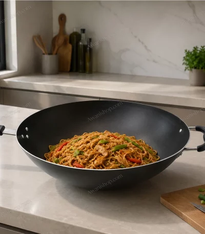 Black Non-Stick Wok 36 cm 6L — view 4
