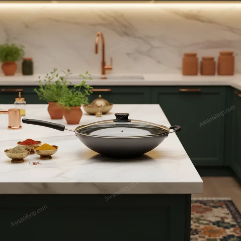 Black Non-Stick Wok 36 cm 6L — High-heat Cooking
