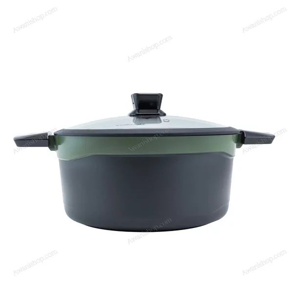 Granite Non-Stick Casserole Olive Green 28 cm