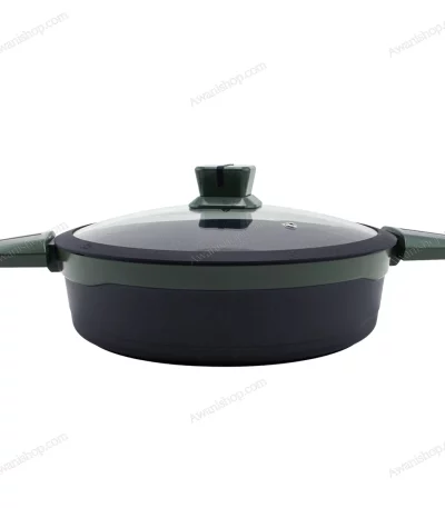 Granite Non-Stick Low Casserole 28 cm Olive Green