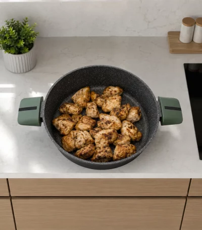 Granite Non-Stick Low Casserole 28 cm Olive Green — view 4
