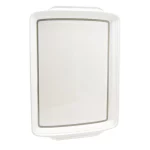 Melamine Serving Tray White Silver — view 3