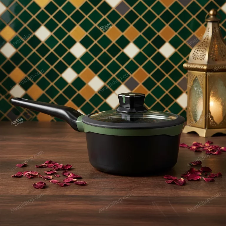 Olive Green Granite Non-Stick Sauce Pan 20 cm — Intimate Dinner for Two