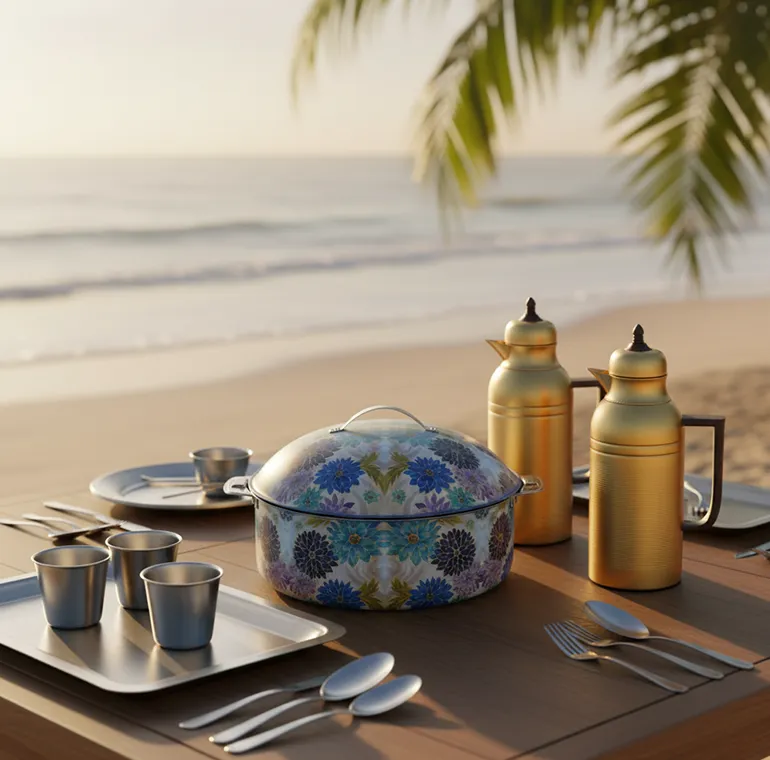 sea side dinning picnic