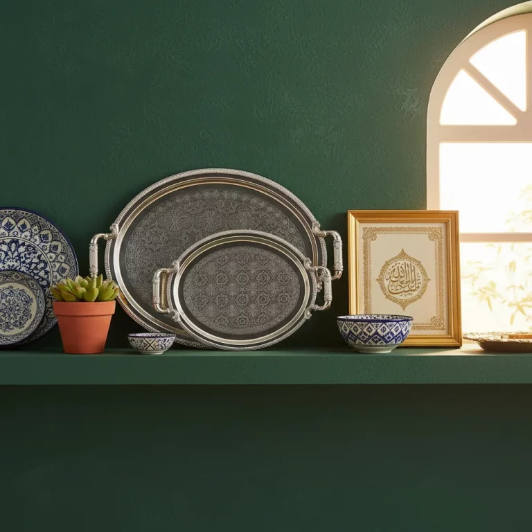 Stainless Steel Oval 3 Pieces Tray Set — Home Décor Accents