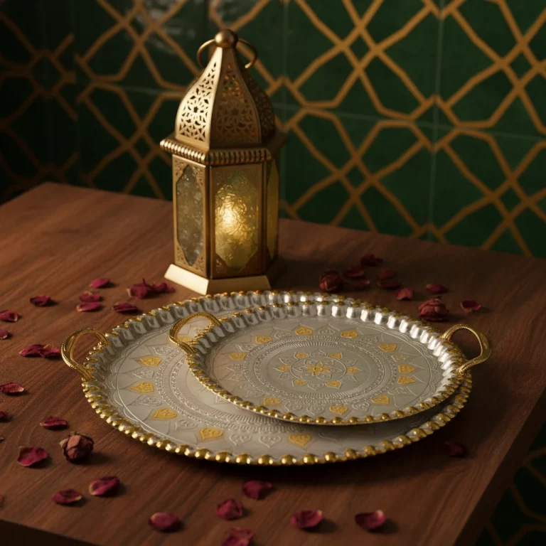 Stainless Steel Round Tray — Elegant Dinner Parties
