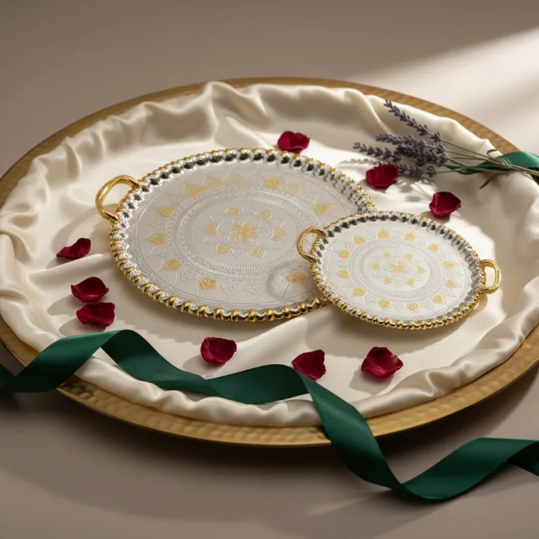Stainless Steel Round Tray — Traditional Celebrations