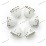 Tea and Coffee Set with Steel Saucer 18 Pcs — view 3