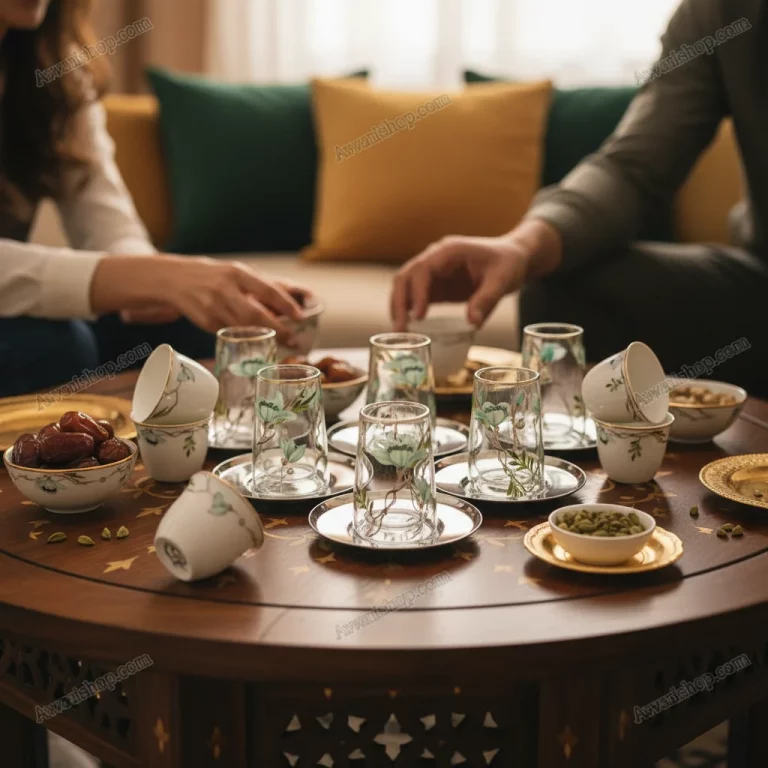 Tea and Coffee Set with Steel Saucer 18 Pcs — Cultural gatherings