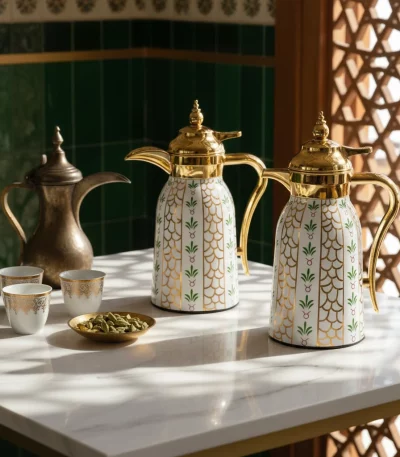 Traditional Arabic Flask Set 2Pcs 2L — Tea and Coffee Enthusiasts