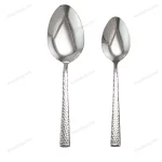 38-Piece Stainless Steel Cutlery Set with Stand – Hammered Textured — view 3