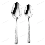 38-Piece Stainless Steel Cutlery Set with Stand – Floral Silver — view 4