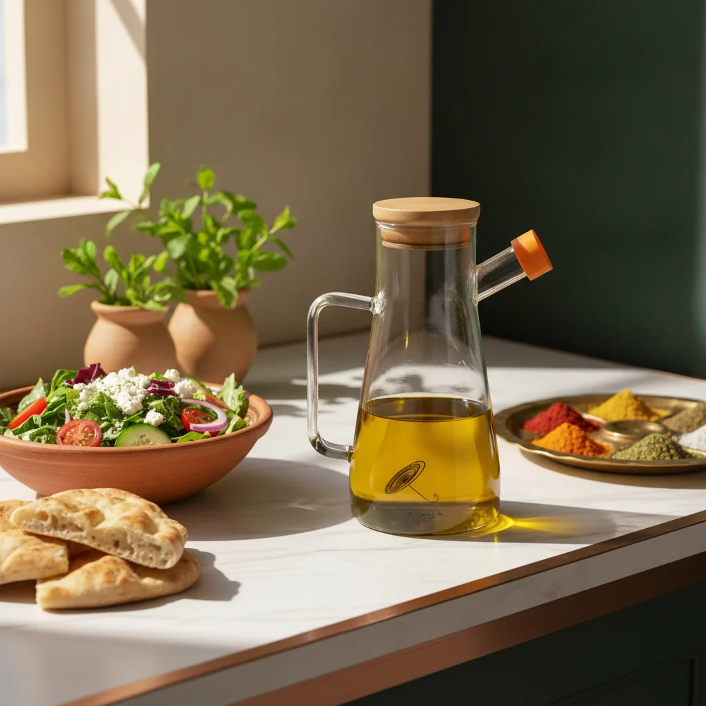 Borosilicate Glass Oil and Vinegar Dispenser Cruet — Gourmet Cooking Experience