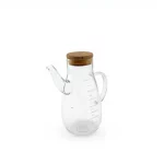 Borosilicate Glass Oil Dispenser Cruet with Bamboo Lid — view 2