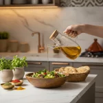 Borosilicate Glass Oil Dispenser Cruet with Bamboo Lid — Health Enthusiasts