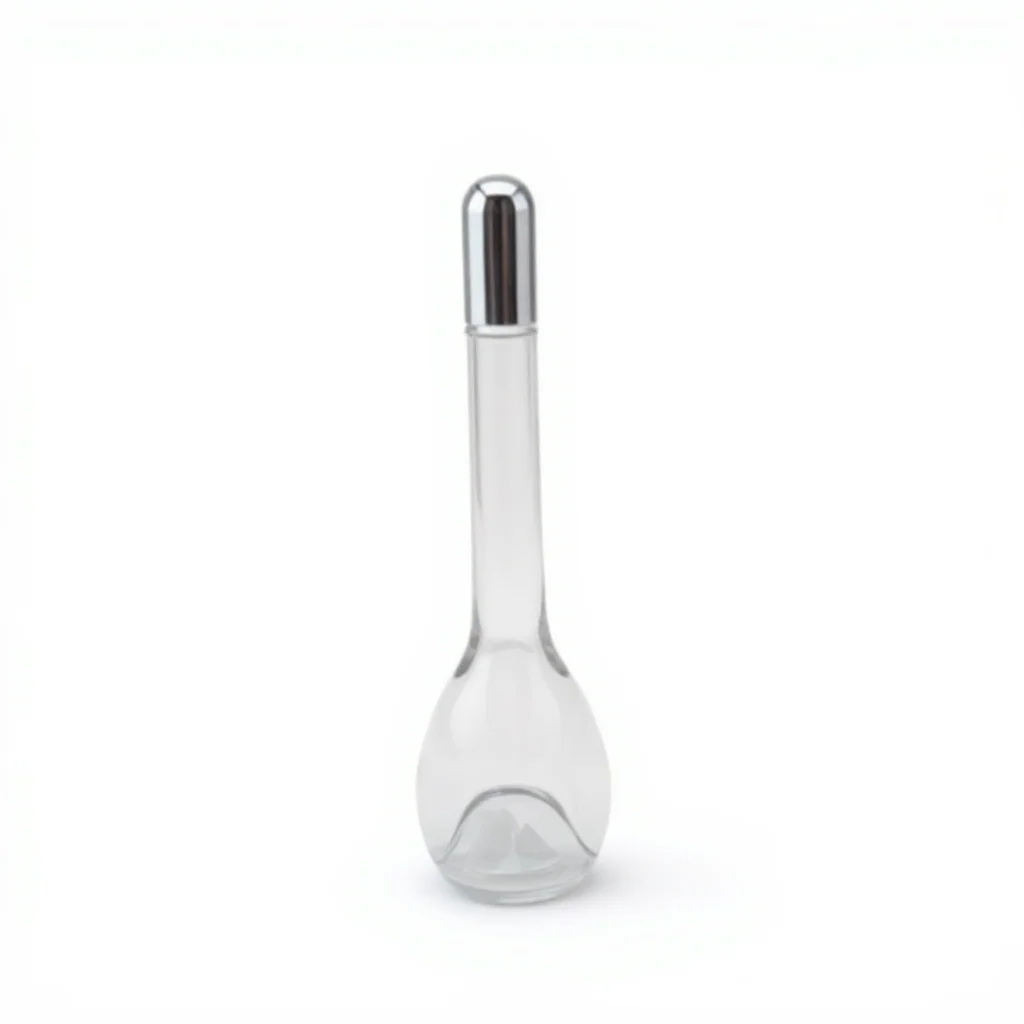Clear Glass Oil and Vinegar Bottle with Silver Cap Clear Glass Oil and Vinegar Bottle with Silver Cap