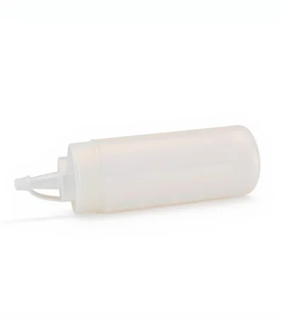 Clear Plastic Squeeze Bottle with Volume Markings 450ml — view 2