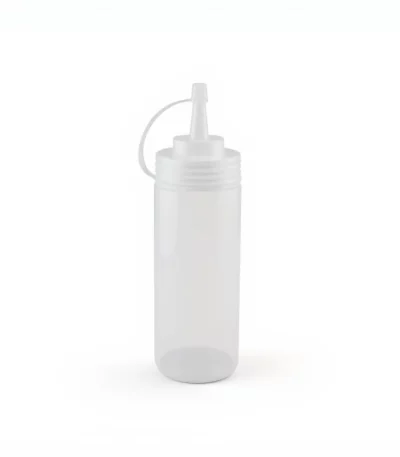 Clear Plastic Squeeze Bottle with Volume Markings 450ml