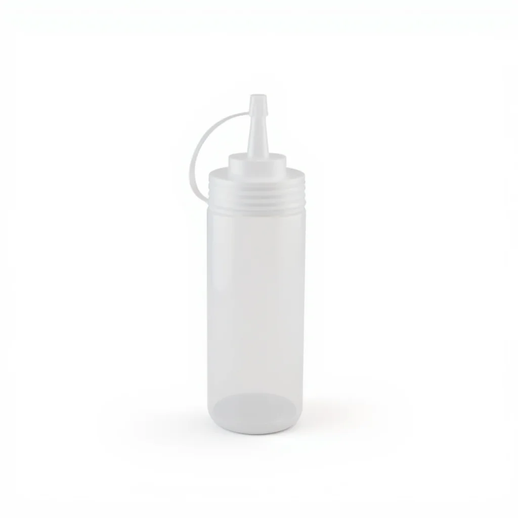 Clear Plastic Squeeze Bottle with Volume Markings 450ml