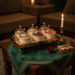 6-Compartment Nuts and Sweets Server — Elegant Dinner Party Presentation
