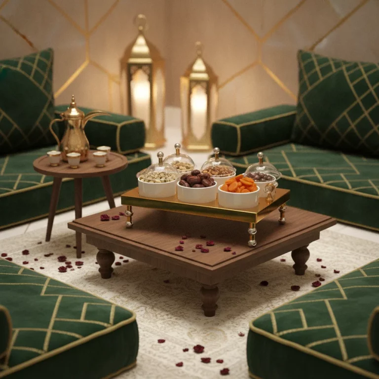 6-Compartment Nuts and Sweets Server — Luxurious Ramadan Iftar Setting