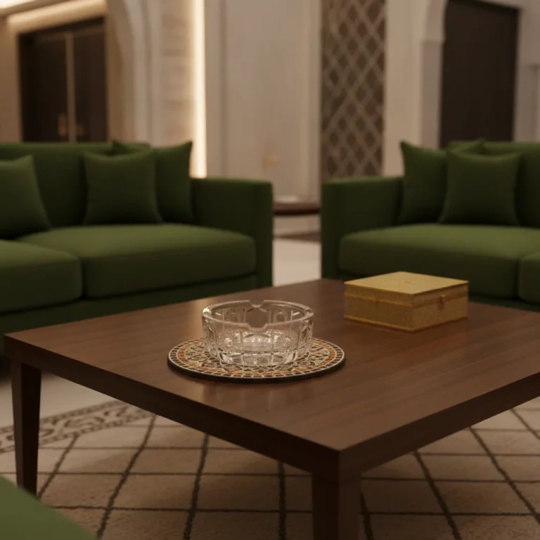 Crystal-Cut Glass Ashtray — Modern Reception Areas