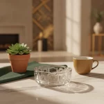 Crystal-Cut Glass Ashtray — Personal Home Use