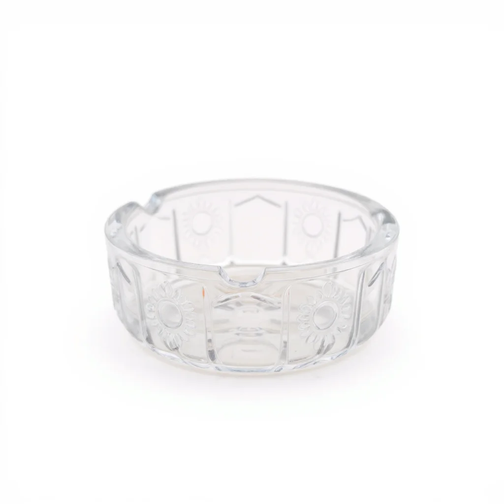 Crystal-Cut Glass Ashtray