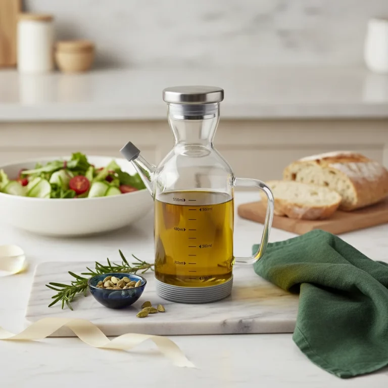 Glass Oil Dispenser Cruet with Protective Silicone Base — Gift Shoppers