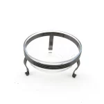 Glass Salad Bowl with Decorative Stand and Serving Spoon