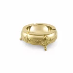 Gold Ornate Vintage Pedestal Ashtray — view 2