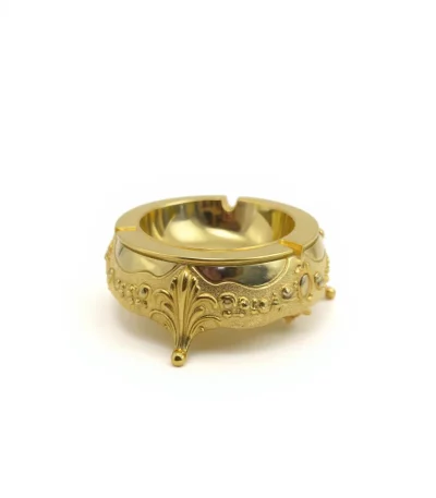 Gold Ornate Vintage Pedestal Ashtray