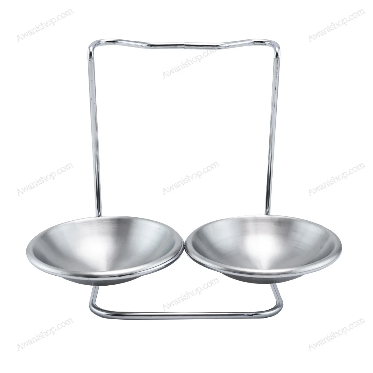 Gold Steel Serving Stand with Two Steel Bowls Gold Steel Serving Stand with Two Steel Bowls
