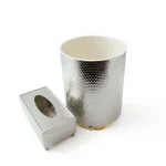 Hammered Metal Tissue Box & Waste Bin Set — view 10