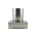 Hammered Metal Tissue Box & Waste Bin Set — view 8
