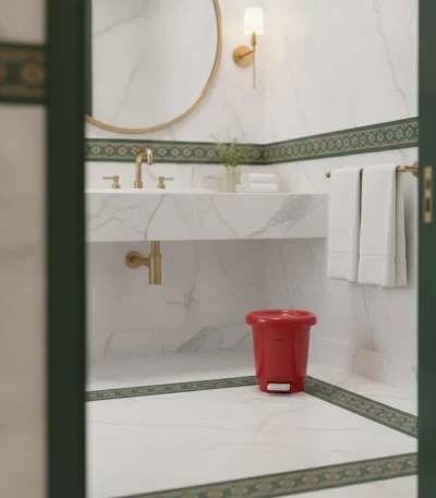Limon Cylindrical Pedal Waste Bin — Contemporary Bathrooms