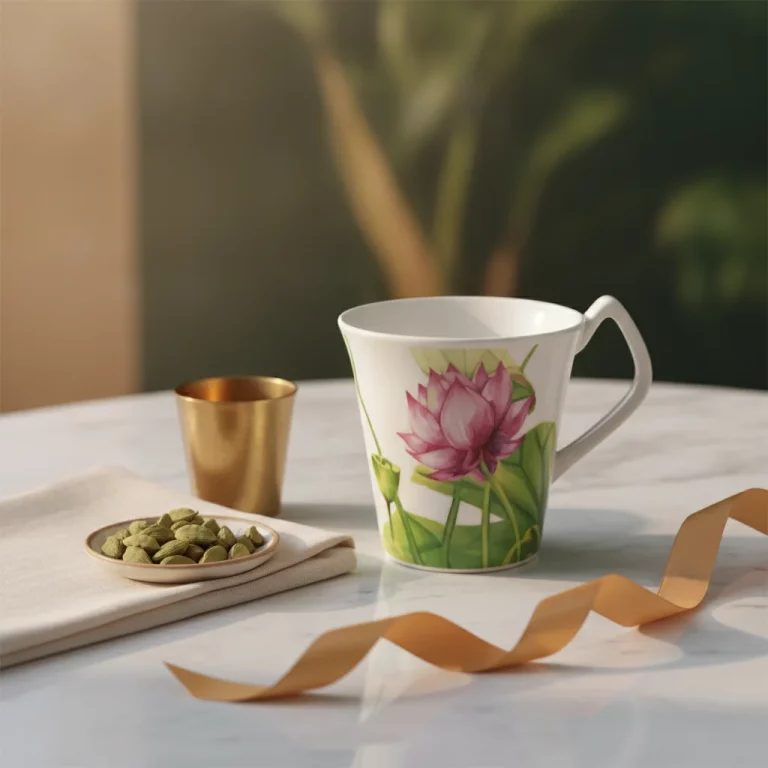 Lotus Flower Ceramic Mug — Gift Giving
