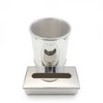 Mirror-Finish Metal Tissue Box & Waste Bin Set