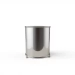 Mirror-Finish Metal Tissue Box & Waste Bin Set — view 2