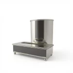 Mirror-Finish Metal Tissue Box & Waste Bin Set — view 3