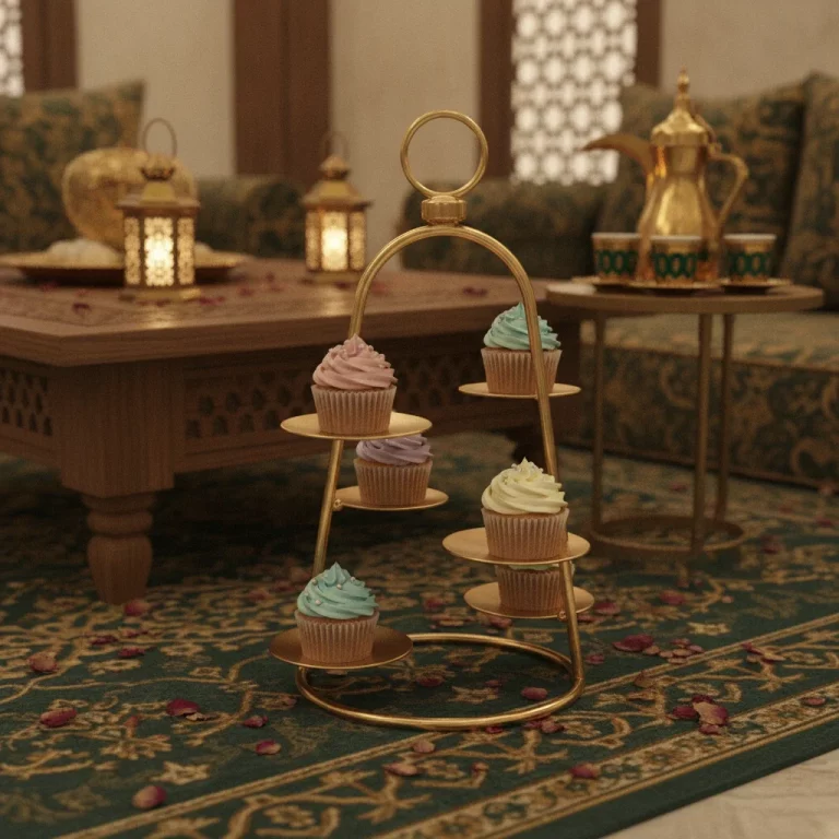 Modern Minimalist Gold Cupcake Stand — Stylish Birthday Celebration