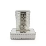 Perforated Metal Tissue Box & Waste Bin Set — view 10