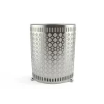 Perforated Metal Tissue Box & Waste Bin Set — view 5