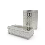 Perforated Metal Tissue Box & Waste Bin Set — view 6